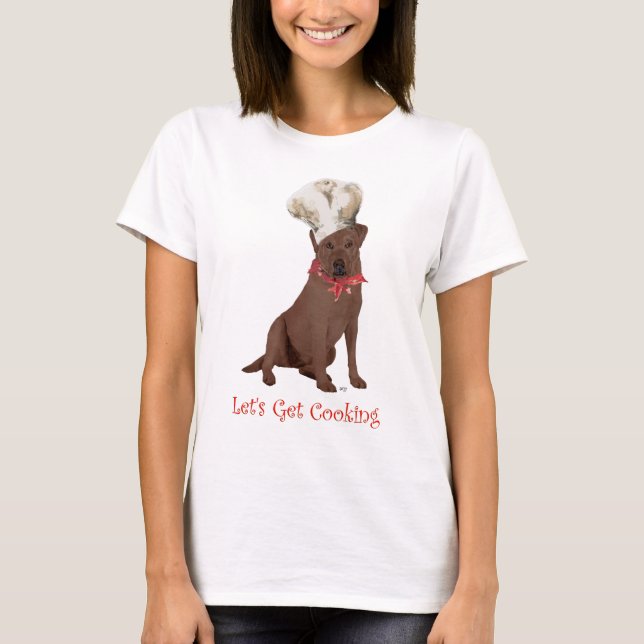 T-shirt Chef Labrador Retriever Chocolate (Frente)