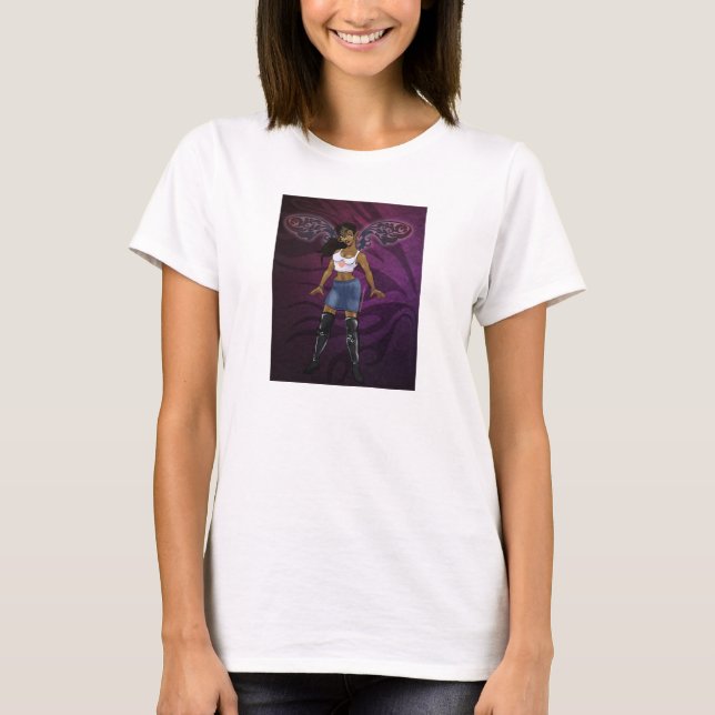 T-shirt Chefe de Shawntiqua das fadas Monied (Frente)