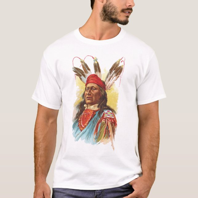 T-shirt Chefe de Sioux do Pawnee: Urso de pressa (Frente)