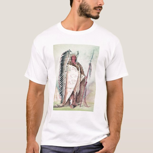T-shirt Chefe de Sioux, 'o Rock preto (Frente)