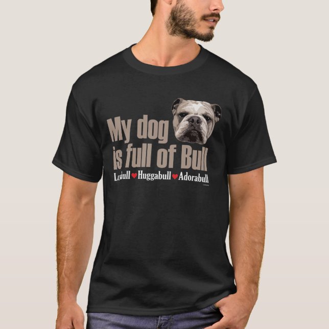 T-shirt Cheio do buldogue do inglês do touro (Frente)