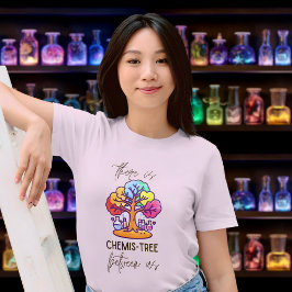 T-shirt CHEMIS-TREE rainbow vintage tree noir rose