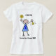 T-shirt Chemo Bell - mulher do cancro do cólon (Frente do Design)