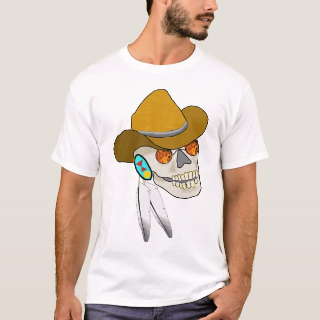 T-shirt Cherokee do crânio (Frente)