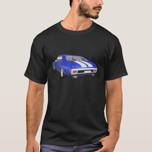T-shirt Chevelle 1970 SS: Revestimento azul: (Frente)