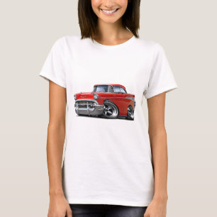 T-shirt Chevy 1957 Belair Rod encarnado