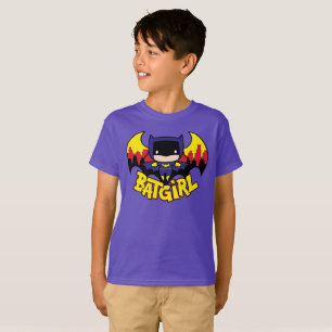 T-shirt Chibi Batgirl com o Skyline & logotipo Gotham