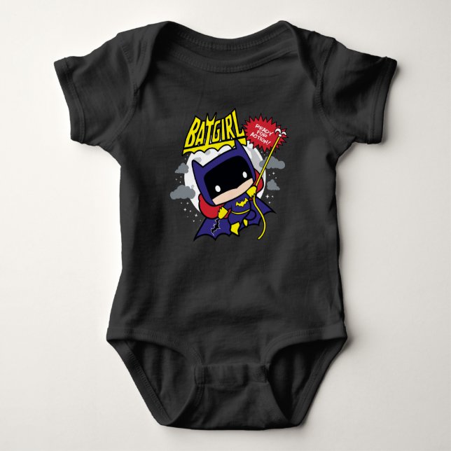 T-shirt Chibi Batgirl Pronto Para Ação (Frente)
