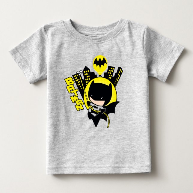 T-shirt Chibi Batman Escalando A Cidade (Frente)