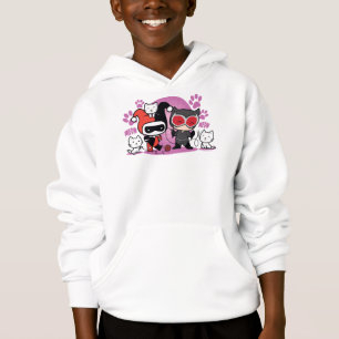 T-shirt Chibi Harley Quinn e Chibi - Mulher Gato