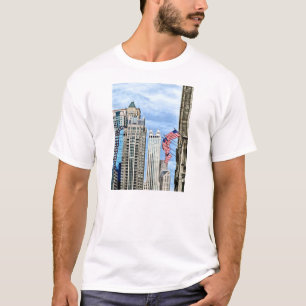 T-shirt Chicago - bandeiras ao longo da avenida de