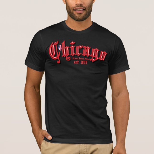 T-Shirt Chicago est 1833 (Frente)