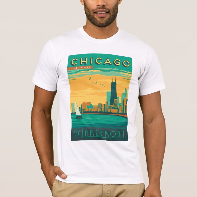 T-shirt Chicago, IL - Aproveite a Lakefront (Frente)