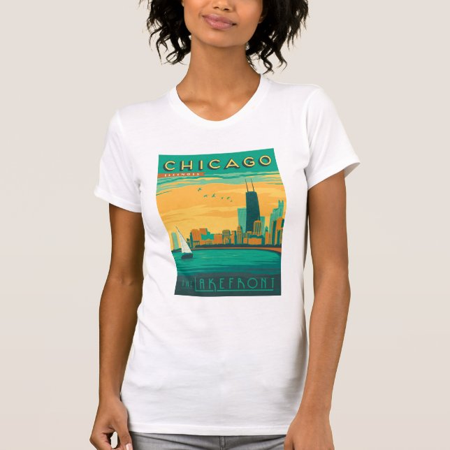 T-shirt Chicago, IL - Aproveite a Lakefront (Frente)