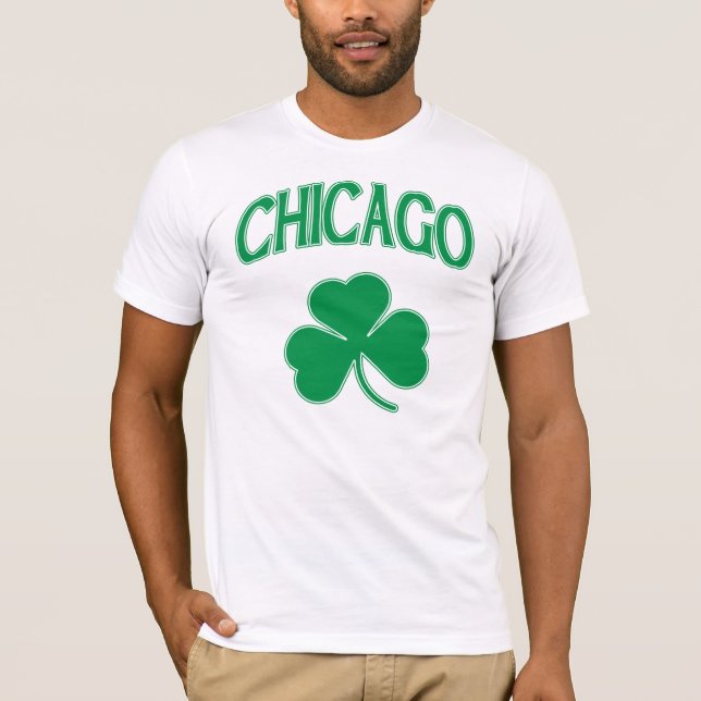 T-shirt Chicago Irish Shamrock (Frente)