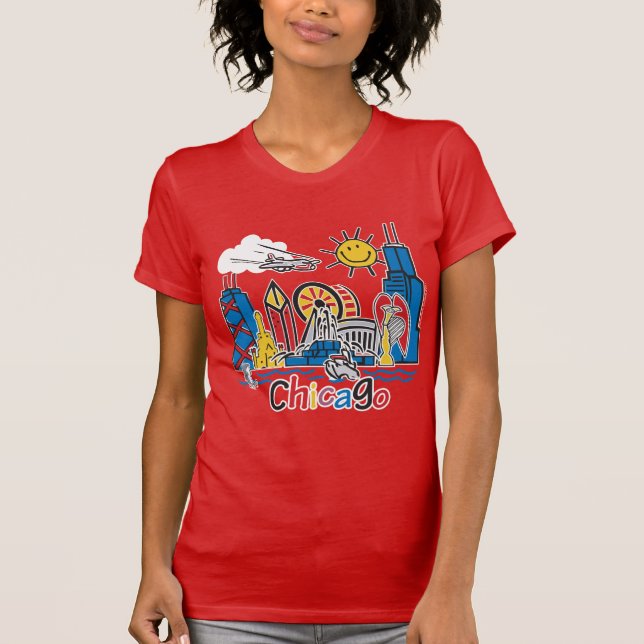 T-shirt Chicago Kids Skyline (Frente)