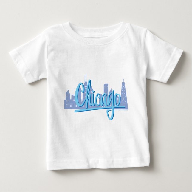 T-shirt Chicago Windy City Skyline (Frente)