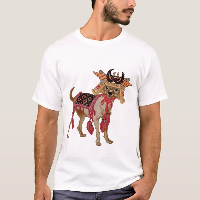 T-shirt Chihuahua do samurai (Frente)