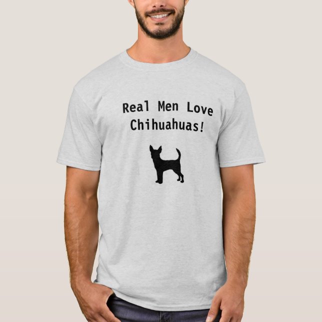 T-shirt Chihuahuas reais do amor dos homens! (Frente)
