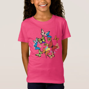 T-Shirt Children borboleta com padrão