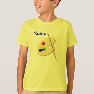 T-shirt Childrens Artist Palette Kids Yellow T shirt