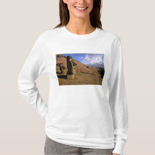 T-shirt Chile, Ilha Páscoa. Hillside com Moai