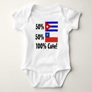 T-shirt Chileno 100% do cubano 50% de 50% bonito