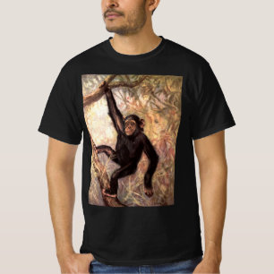T-shirt Chimpanzé por CE Swan, Animais Selvagens da Selva 