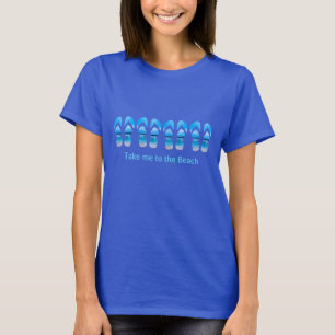 T-shirt Chinelos divertidos Levem-me à arte do Verão de Pr