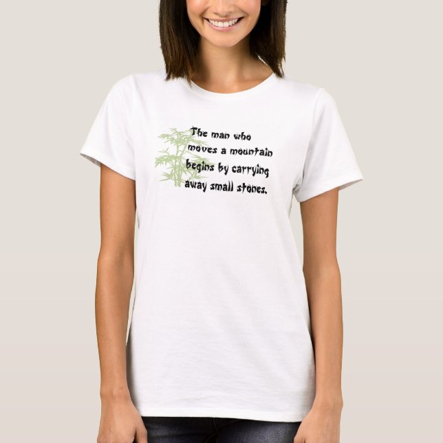 T-shirt chinês do provérbio (Frente)