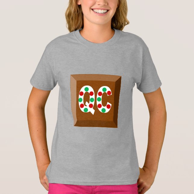 T-Shirt CHOCOLATE Básico para raparigas QUEBEC (Frente)
