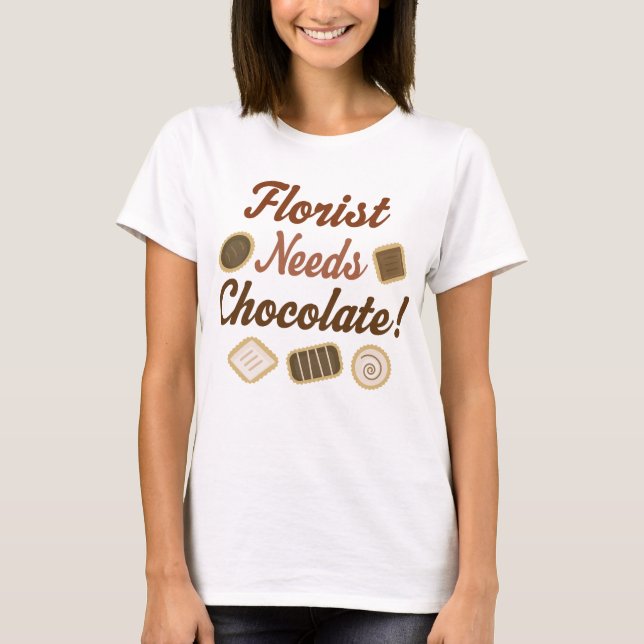 T-shirt Chocolate do florista (Frente)
