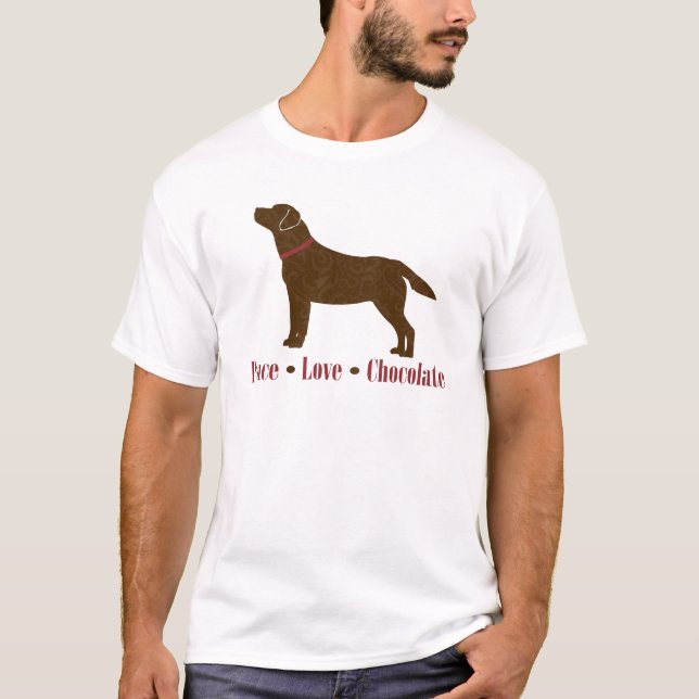T-shirt Chocolate Lab Paz Chocolate (Frente)