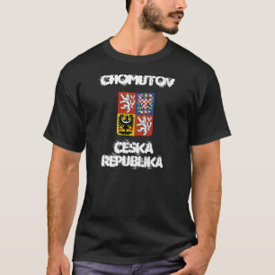 T-shirt Chomutov, República Checa com casaco de armas