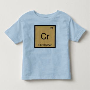 T-shirt Christopher Nome Química Elemento Tabela Periódica