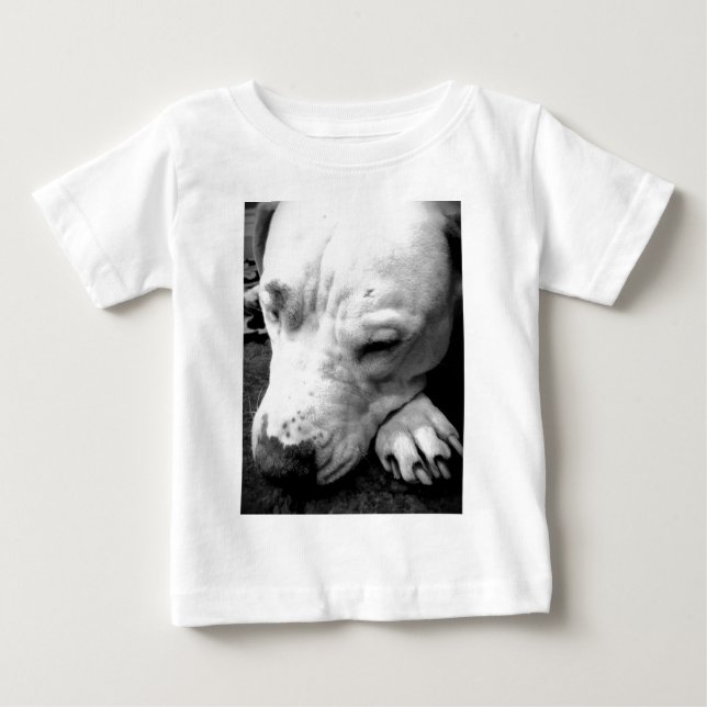 T-shirt cicatriz do harry potter cachorro pit bull branco (Frente)