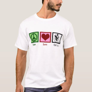 T-shirt Ciclismo do amor da paz