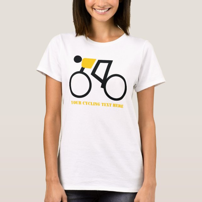T-shirt Ciclista montando seu costume de bicicleta (Frente)