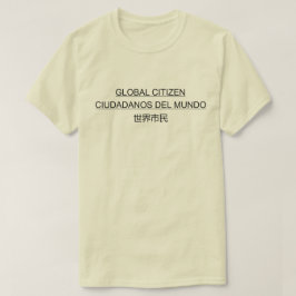 T-SHIRT CIDADANOS CIDADÃOS GLOBAIS DEL MUNDO 世 界 市 民