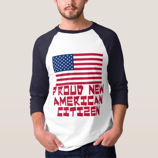 T-shirt Cidadão americano novo orgulhoso (Frente)