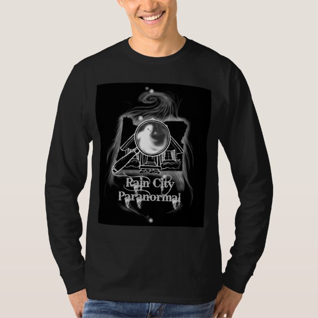 T-shirt Cidade da chuva Paranormal -- Oregon Ghosties (Frente)