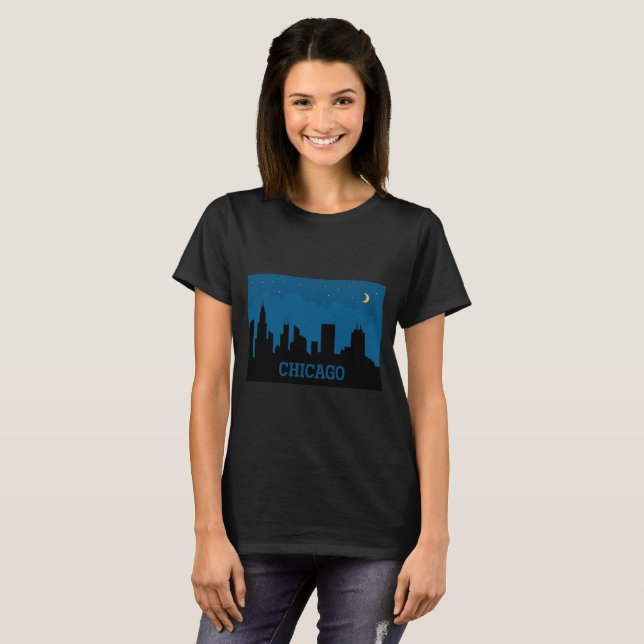 T-shirt Cidade de Chicago (Frente Completa)