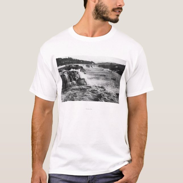 T-shirt Cidade de Oregon, OU pesca Salmon em Willamette (Frente)