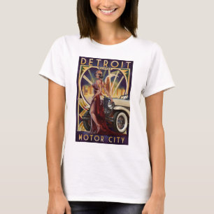 T-shirt Cidade do motor de Detroit, Michigan  