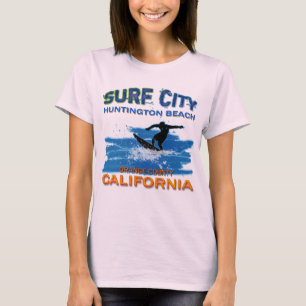 T-SHIRT CIDADE HUNTINGTON BEACH DO SURF