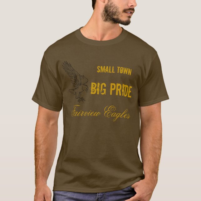 T-shirt Cidade pequena, orgulho grande (Frente)