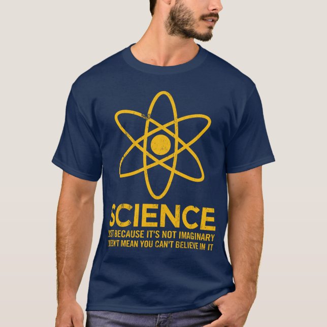 T-shirt Ciência - apenas porque seu nao imaginário… (Frente)