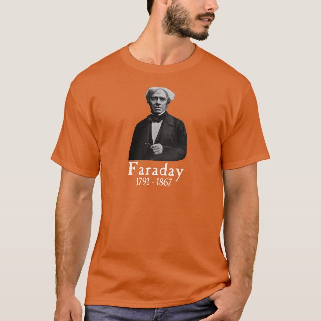 T-shirt Cientista britânico Michael Faraday (Frente)