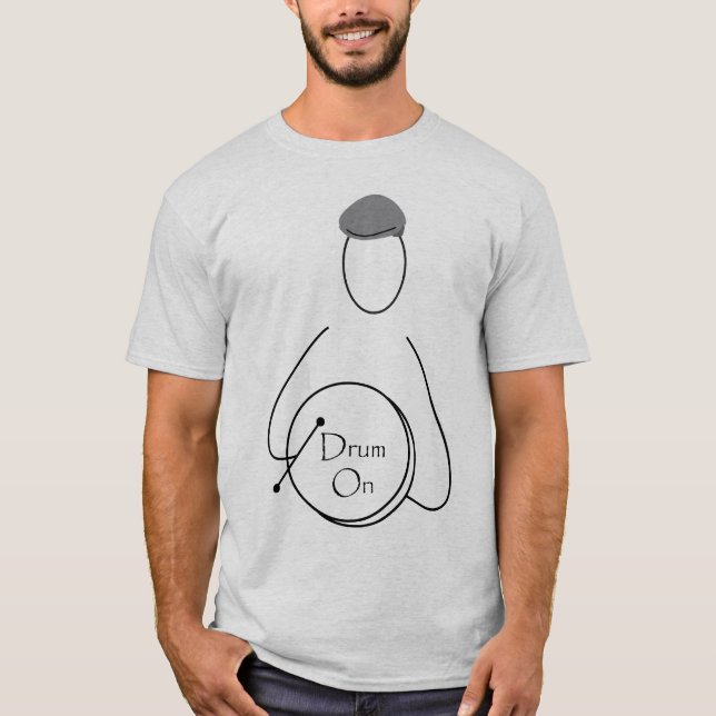 T-shirt Cilindro na linha arte do homem (Frente)