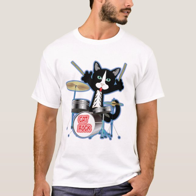 T-shirt Cilindros da rocha do gato (Frente)